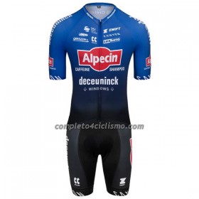 Completo Maglia + Pantaloncino con bretelle 2022 Tour de France Alpecin Deceuninck Blu